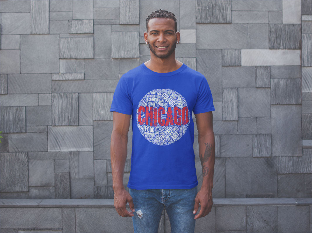 Chicago word skyline shirt adult